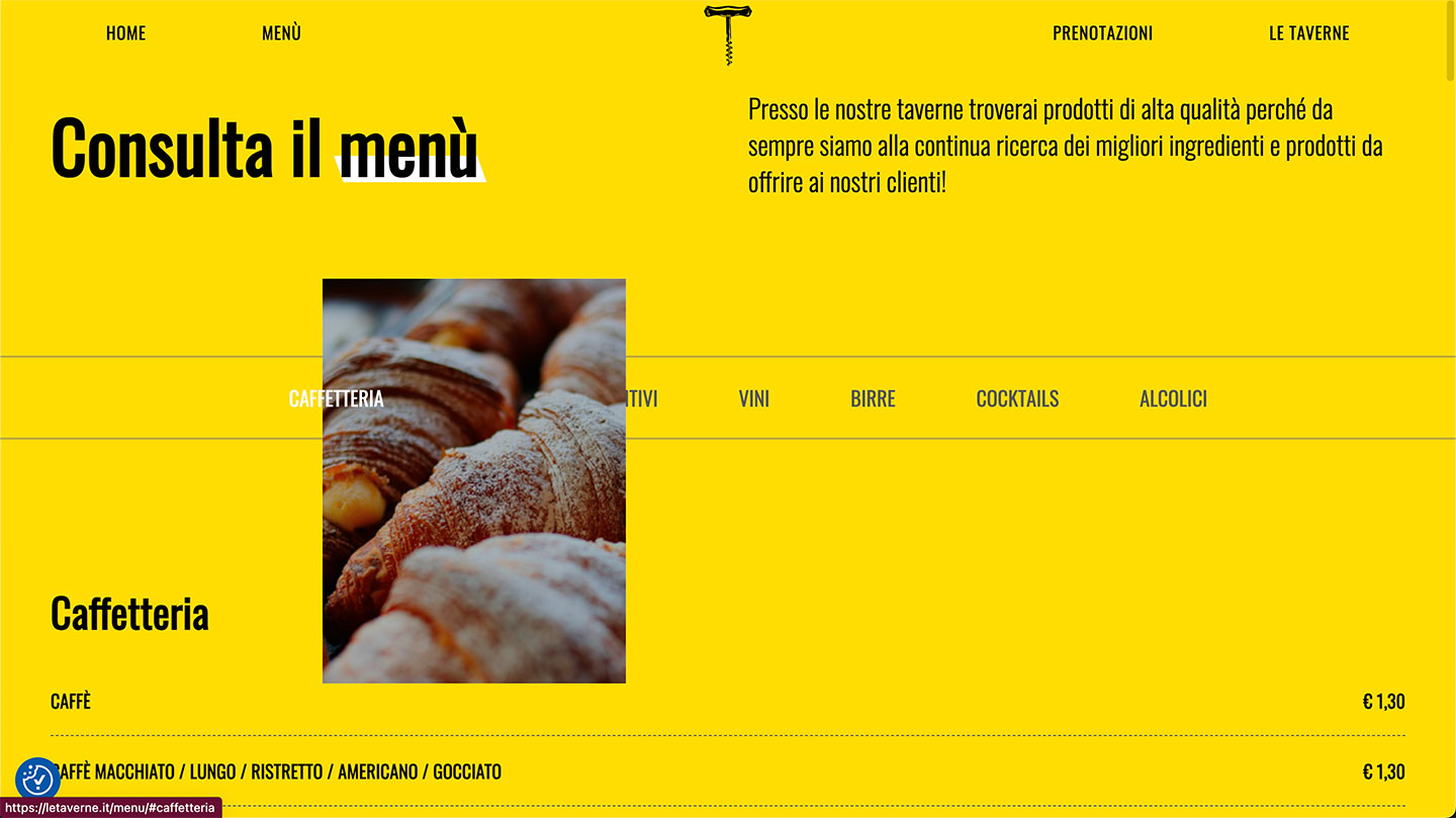 Realizzazione sito web Le Taverne