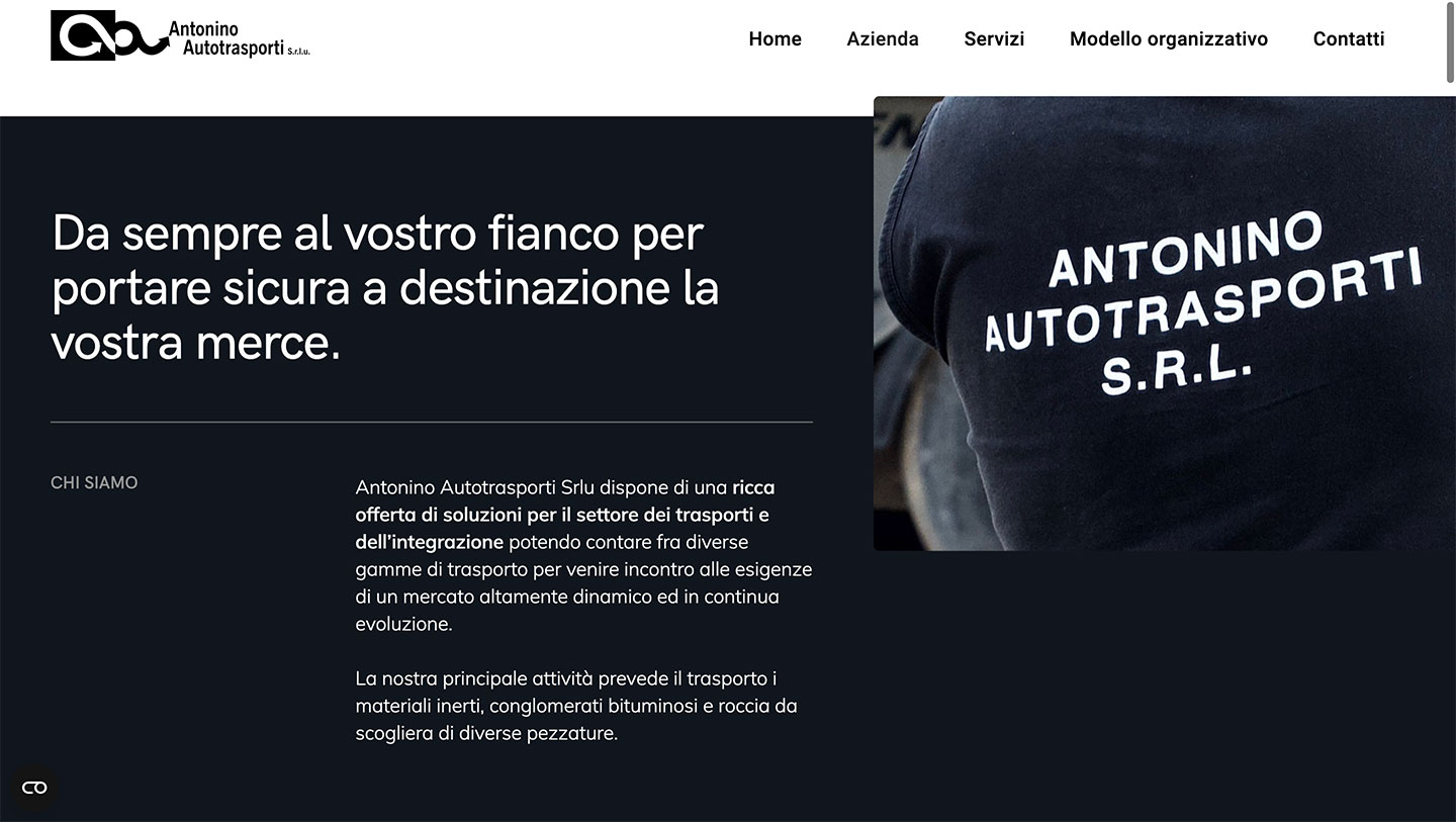 Realizzazione siti web Antonino Autotrasporti