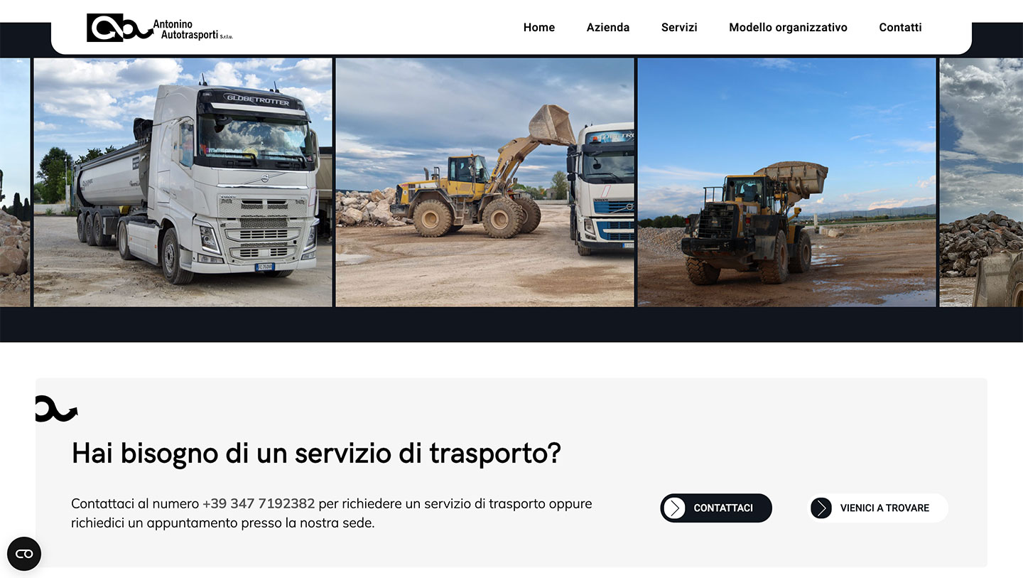 Sito web Antonino Autotrasporti