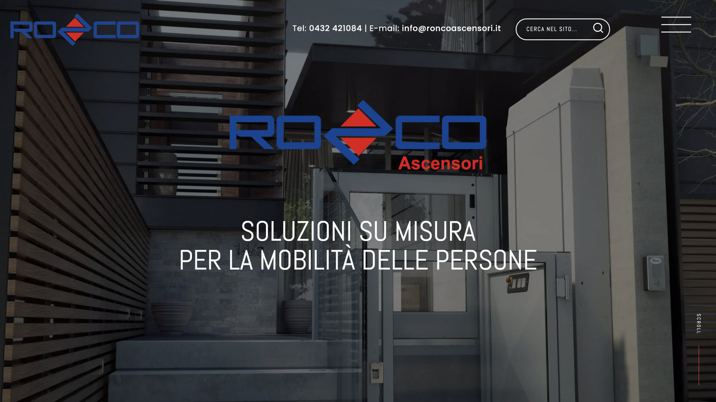 Realizzazione sito web Ronco Ascensori